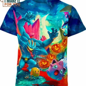 Diglett Gengar Haunter Jigglypuff Lampent Lunatone Machamp Zubat Pokemon Shirt