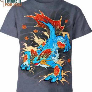 Marshtomp Japan Art Pokemon Shirt, Stylish Pokemon Shirts for Men