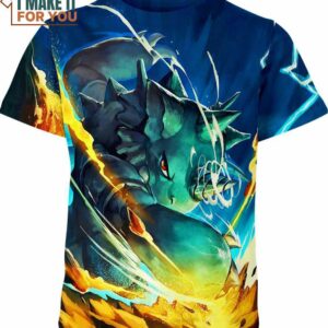 Rhydon 3D Art Pokemon Shirt, Unique Pokemon Design