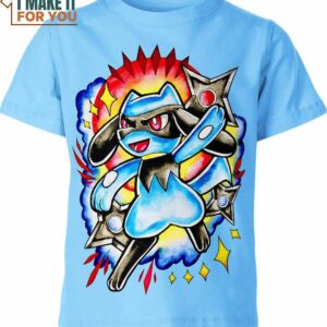 Riolu Pokemon Shirt, Eye-catching Pokemon Apparel