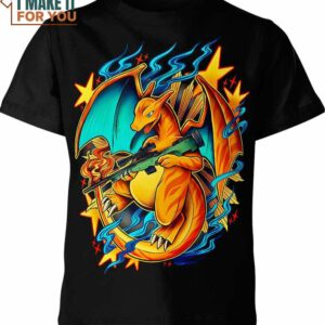 Charizard With Gun Pokemon Shirt, Unique Pokemon Style