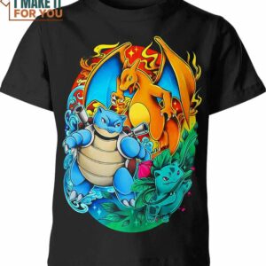 Charizard x Blastoise x Ivysaur Pokemon Shirt, Ultimate Pokemon Gift