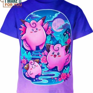 Clefairy Family Pokemon Shirt, Cool Pokemon Gifts