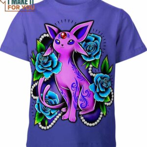 Espeon Pokemon Shirt, Unique Presents for the Stylish Pokemon Lover