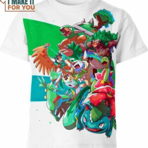 Grass Pokemon Shirt, Featuring All Your Favorite Characters