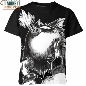 Mankey Black White Pokemon Shirt, Unique Presents for the Stylish Pokemon Lover
