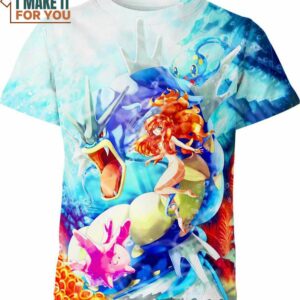 Misty With Gyarados Manaphy And Corsola Pokemon Shirt, Perfect Present for Pokemon Fans