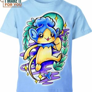 Panpour Pokemon Shirt, Eye-catching Pokemon Apparel