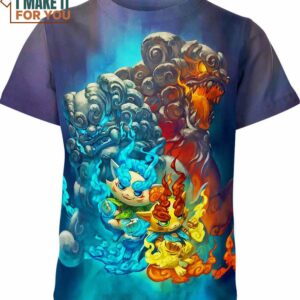 Shishikoma X Torajirou Pokemon Shirt, Top Pokemon Gifts for Adults Shishikoma X Torajirou Pokemon Shirt, Top Pokemon Gifts for Adults