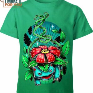 Venusaur 3D Art Pokemon Shirt, Pokemon Gifts for Men