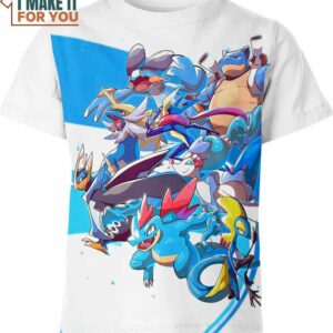 Water Pokemon Shirt, Vibrant Pokemon Tee for Fans