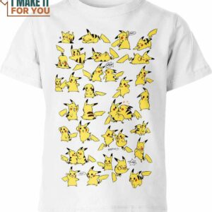 Funny Pikachu Pokemon Shirt, Stylish Pokemon 3D Printed Tee