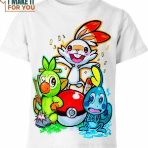 Grookey Scorbunny Sobble Pokemon Shirt, Unique Pokemon Gifts