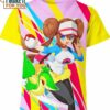 Rosa And Snivy Pokemon Shirt, Unique 3D Pokemon T-Shirt for Anime Fans