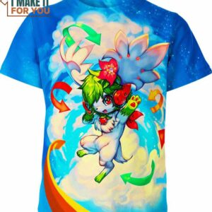 Shaymin 3D Art Pokemon Shirt, Pokemon 3D T-Shirts for Sale