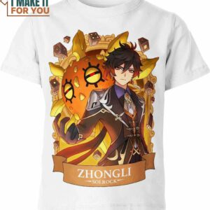 Zhongli Genshin Impact and Pokemon Shirt, Best Pokemon Gifts for Your Loved Ones