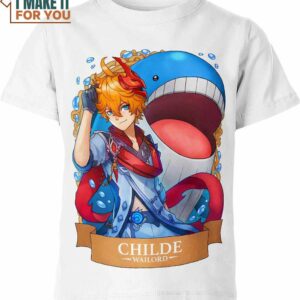 Childe Genshin Impact and Pokemon Shirt, Amazing Presents for Pokemon Fans of All Ages