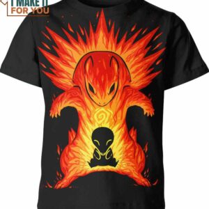 Cyndaquil and Typhlosion Pokemon Shirt, Pokemon Gifts for Men