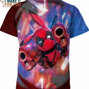 Deadpool x Pikachu Pokemon Shirt, The Perfect Wardrobe Addition for the Pokemon Lover