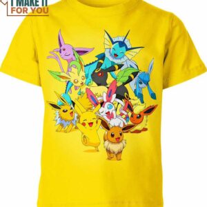 Eevee X Pikachu Pokemon Shirt, Exciting Pokemon Gift Ideas