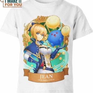 Jean Genshin Impact and Pokemon Shirt, Perfect Birthday Gift for Pokemon Fans