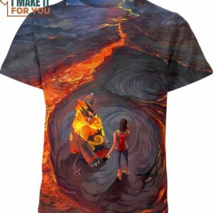 Lava And Emboar Pokemon Shirt, Pokemon 3D T-Shirts for Sale