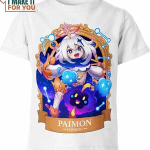 Paimon x Cosmog Genshin Impact and Pokemon Shirt, Vibrant Pokemon Tee for Fans