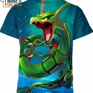 Rayquaza Fly Pokemon Shirt, Cool Pokemon Shirts