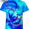 Feebas And Milotic Pokemon Shirt, Unique 3D Pokemon T-Shirt for Anime Fans