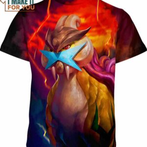 Raikou 3D Art Pokemon Shirt, Pokemon Clothing for Adults