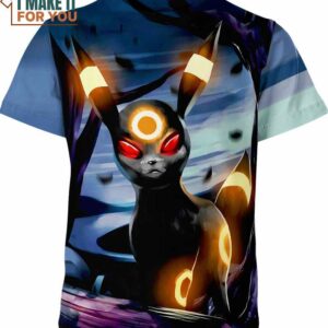 Umbreon 3D Art Pokemon Shirt, Gifts for Pokemon Lovers