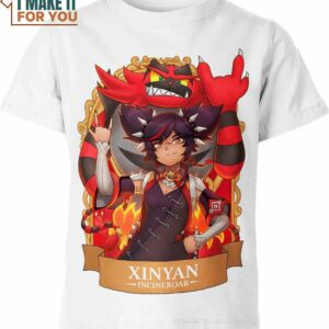Xinyan Genshin Impact and Pokemon Shirt, Stylish Pokemon 3D Printed Tee