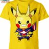 All Might x Pikachu Pokemon Shirt, Perfect Present for Pokemon Fans