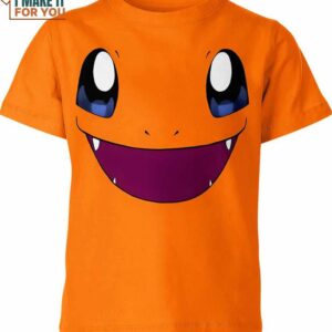 Charmander Funny Face Pokemon Shirt, Perfect Wardrobe Addition for the Pokemon Lover
