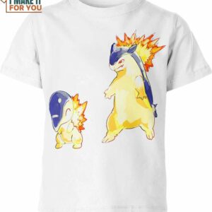 Cyndaquil and Typhlosion Pokemon Shirt, Ultimate Pokemon Themed Apparel