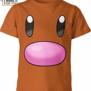Diglet Cute Face Pokemon Shirt, Cool Pokemon Shirts