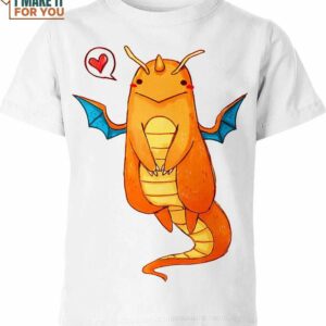 Dragonite Cute Draw Art Pokemon Shirt, Unique Pokemon Design