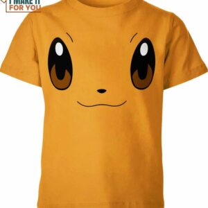 Eevee Cute Face Pokemon Shirt, Pokemon 3D Tee for Anime Lovers