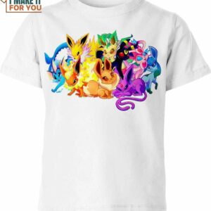 Eevee Evolutions Unique Design Pokemon Shirt, Pokemon Gift for All Ages