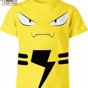 Elekid Funny Face Pokemon Shirt, 3D Tee for Pokemon Lovers
