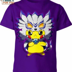 Garurumon Digimon x Pikachu Pokemon Shirt, Exciting Pokemon Gift Ideas