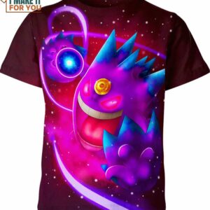 Gengar Fighting 3D Art Pokemon Shirt, Best Pokemon Gifts