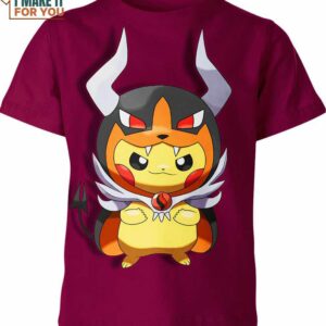 Houndoom x Pikachu Pokemon Shirt, Cool Pokemon Shirts