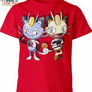 Meowth Pokemon Shirt, Stylish Pokemon 3D Printed Tee