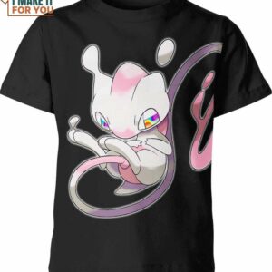 Mew Cute Design Pokemon Shirt, 3D Tee for Pokemon Lovers