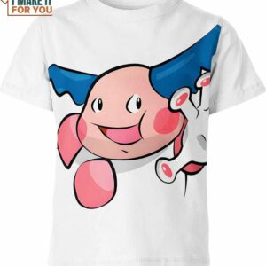 Mr Mime Funny Face Pokemon Shirt, Top Pokemon Gifts for Adults