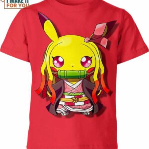 Nezuko Kamado x Pikachu Pokemon Shirt, Amazing Presents for Pokemon Fans of All Ages