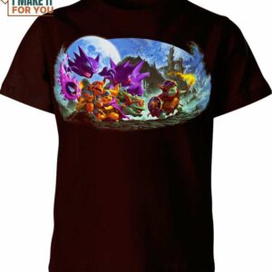 Pokemon Adventure Shirt, Unique 3D Pokemon T-Shirt for Anime Fans