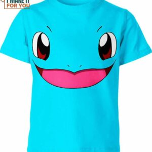Squirtle Happy Face Pokemon Shirt, Perfect Birthday Gift for Pokemon Fans