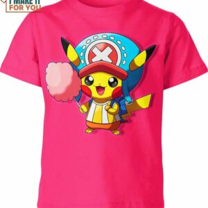 Tony Tony Chopper One Piece x Pikachu Pokemon Shirt, Apparel for the Pokemon Enthusiast